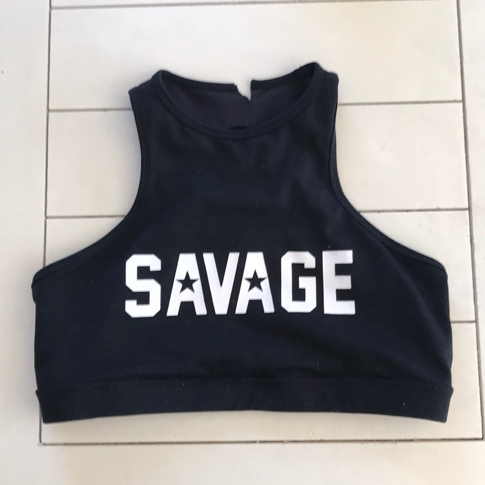 Savage Barbell High Neck Sports Bra